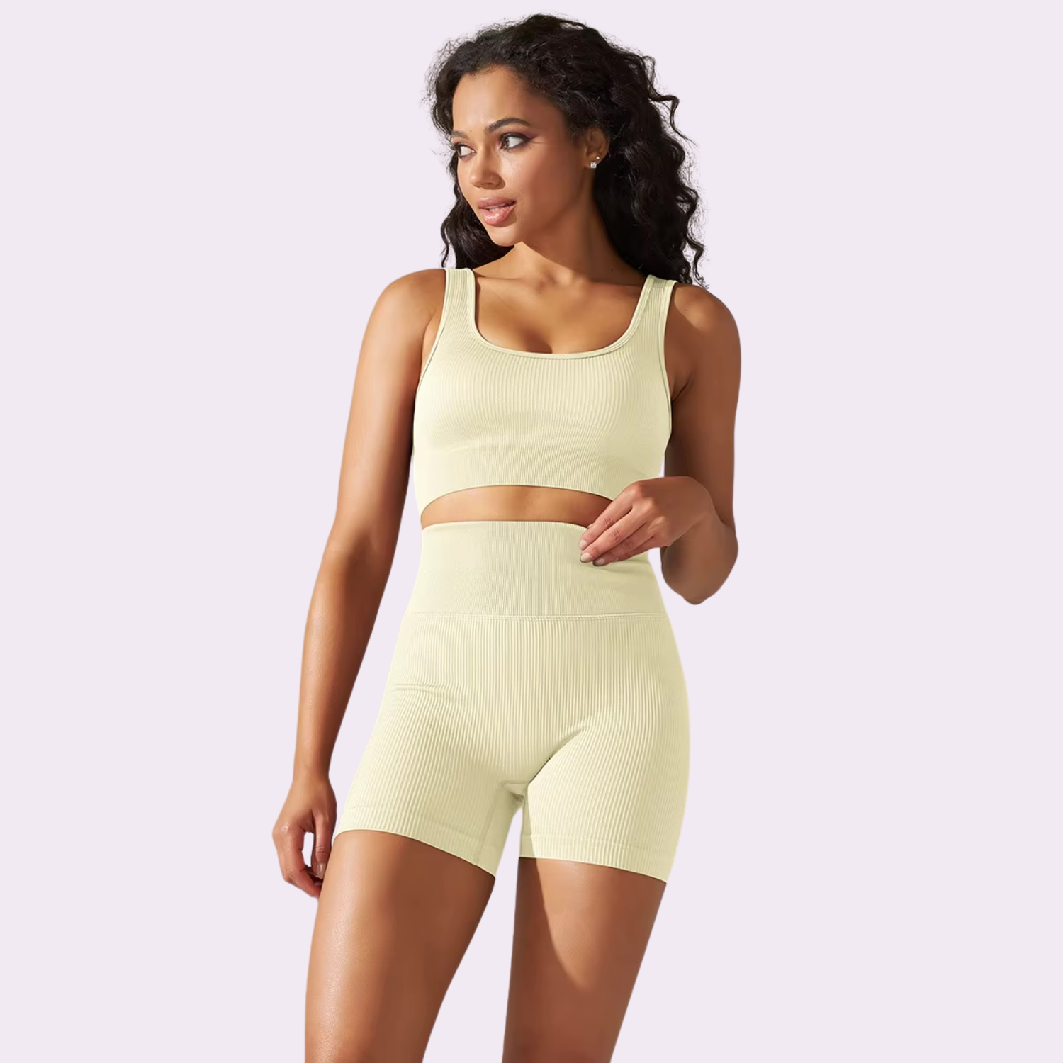 Kurzes Radsport-BH-Set | Gelb