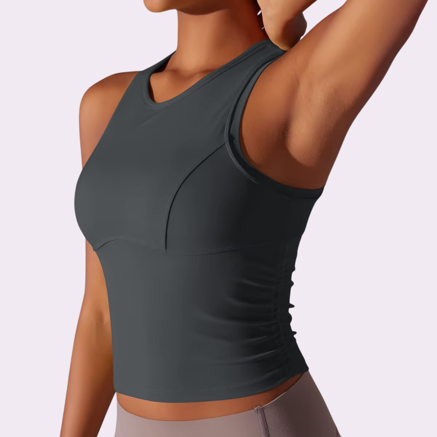 Sporttop mit integriertem BH | Anthrazit