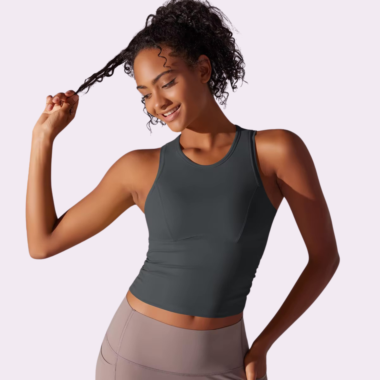 Sporttop mit integriertem BH | Anthrazit
