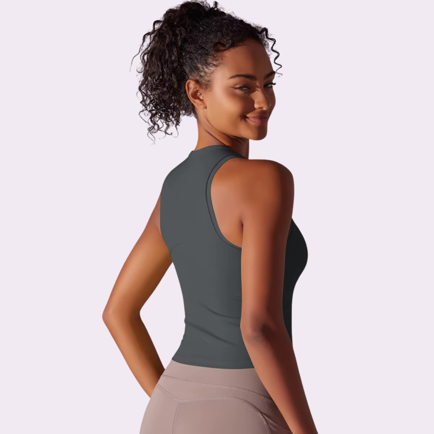 Sporttop mit integriertem BH | Anthrazit