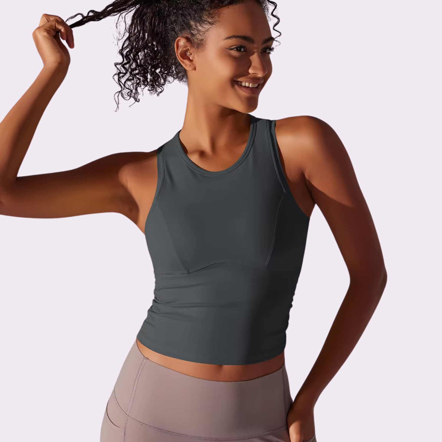 Sporttop mit integriertem BH | Anthrazit
