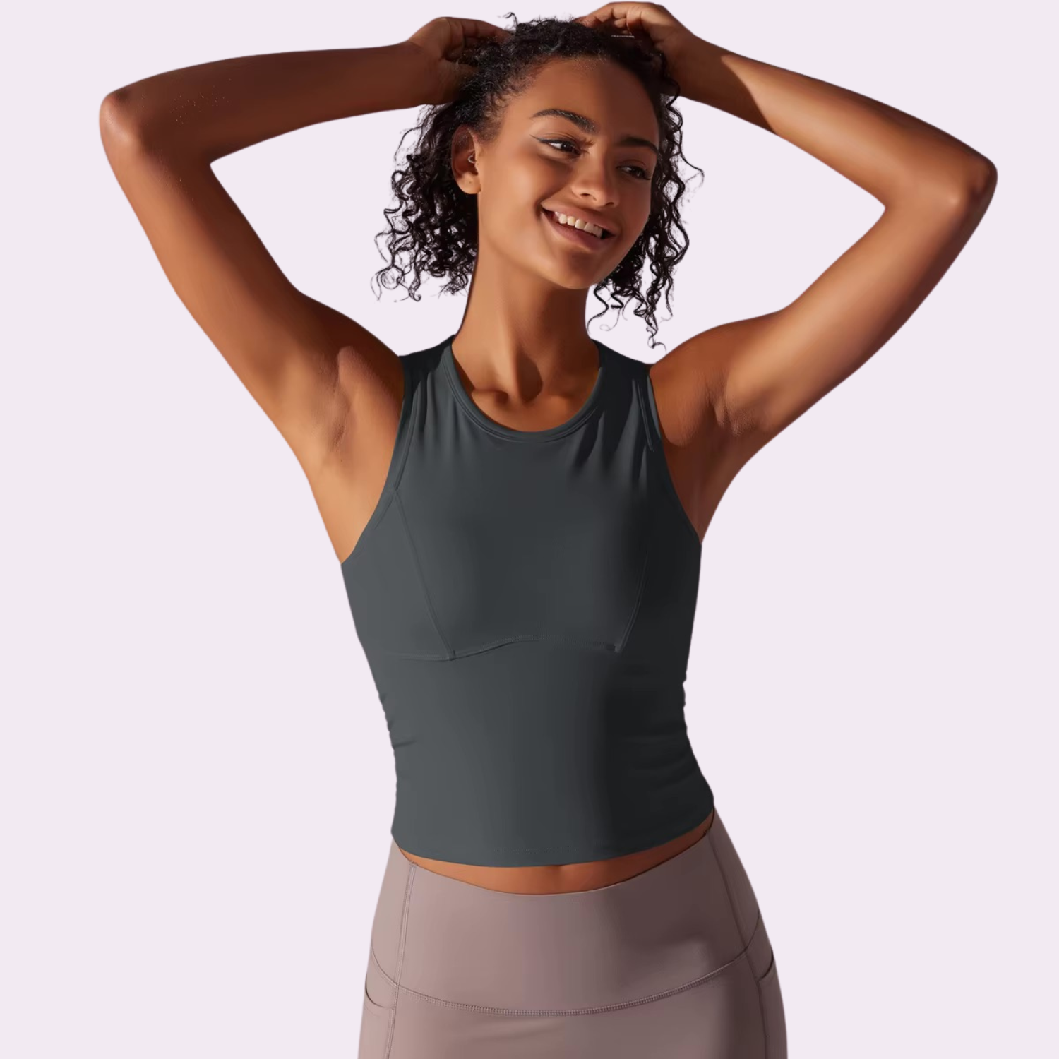 Sporttop mit integriertem BH | Anthrazit