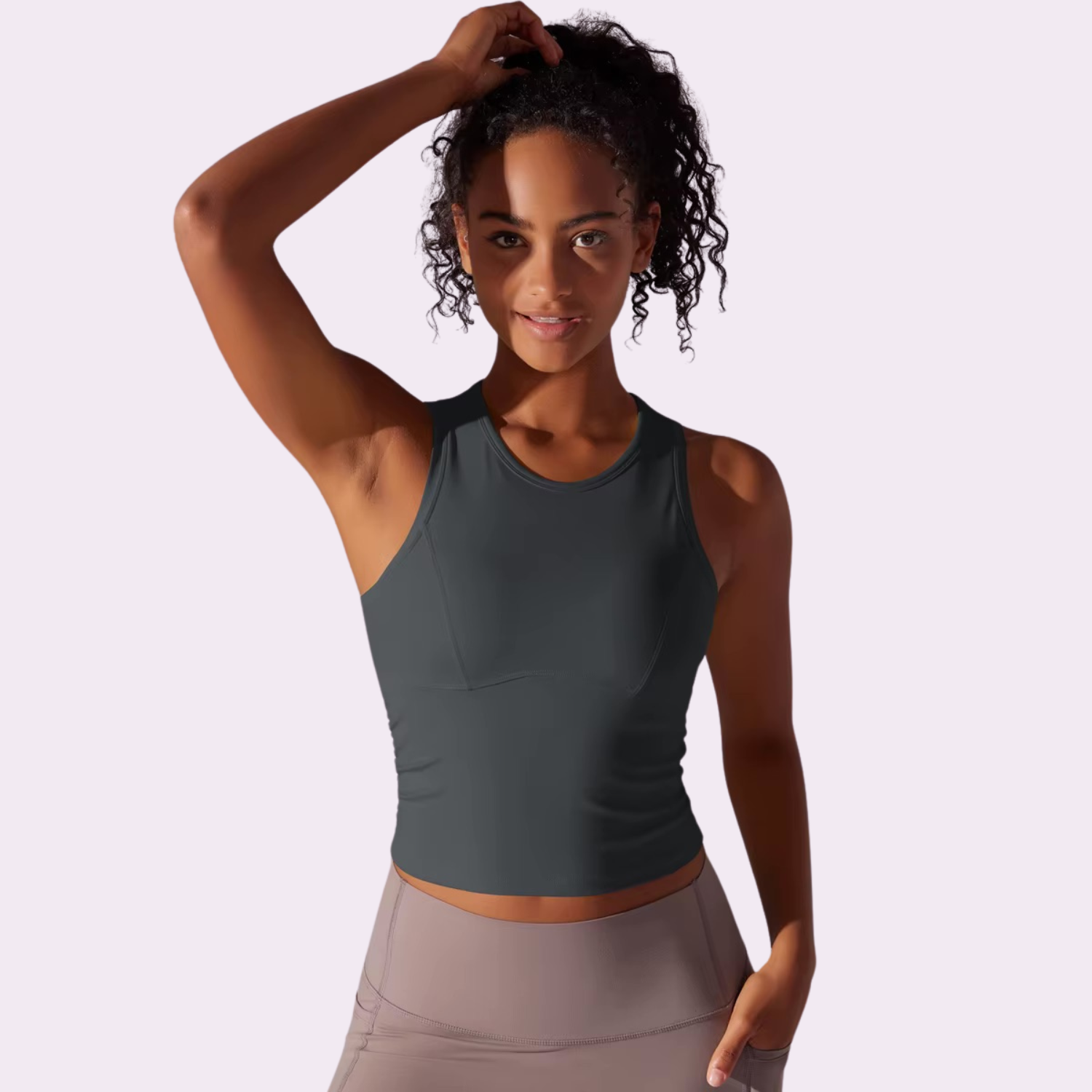 Sporttop mit integriertem BH | Anthrazit