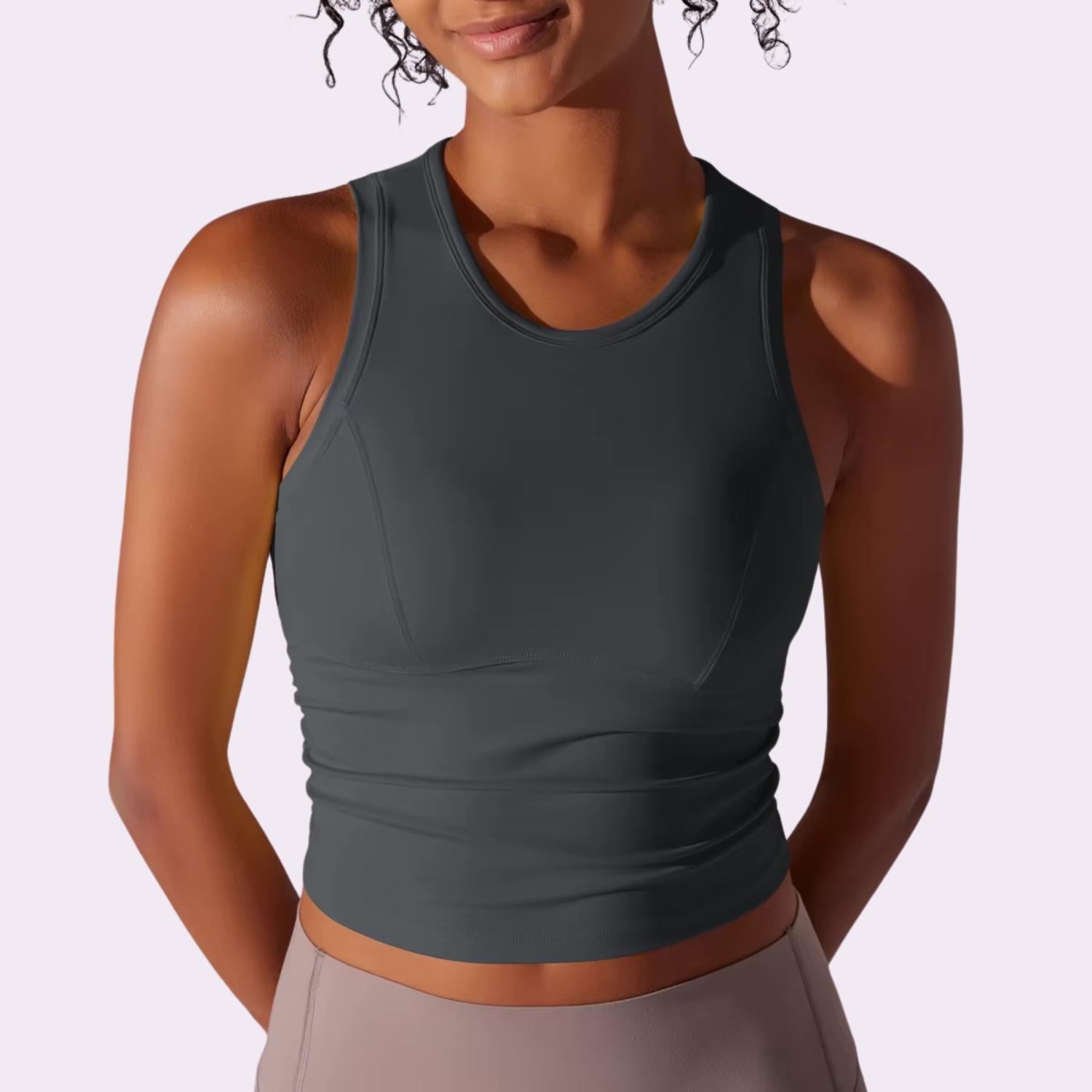 Sporttop mit integriertem BH | Anthrazit