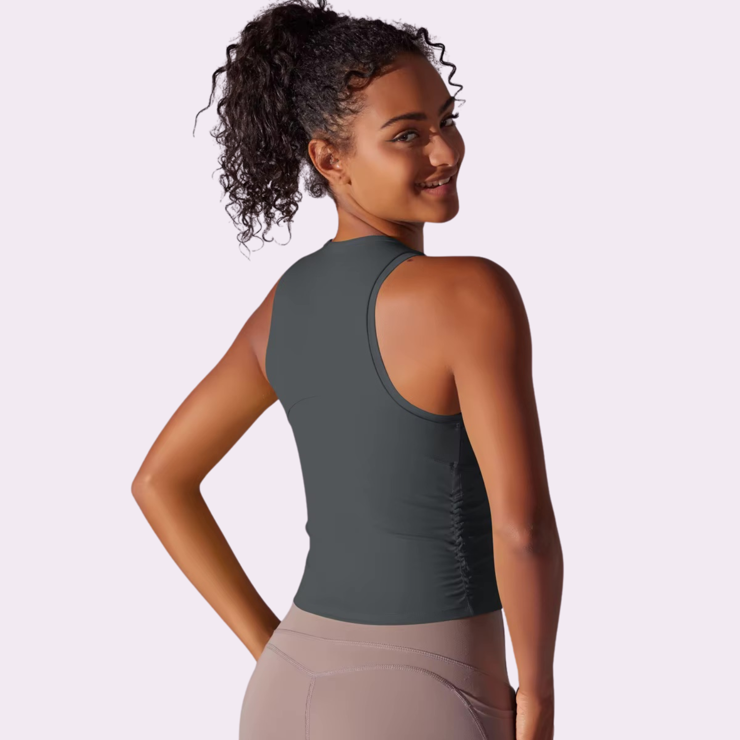 Sporttop mit integriertem BH | Anthrazit
