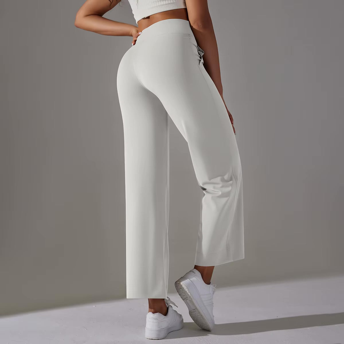 Bequeme High-Waist-Hose | Weiß
