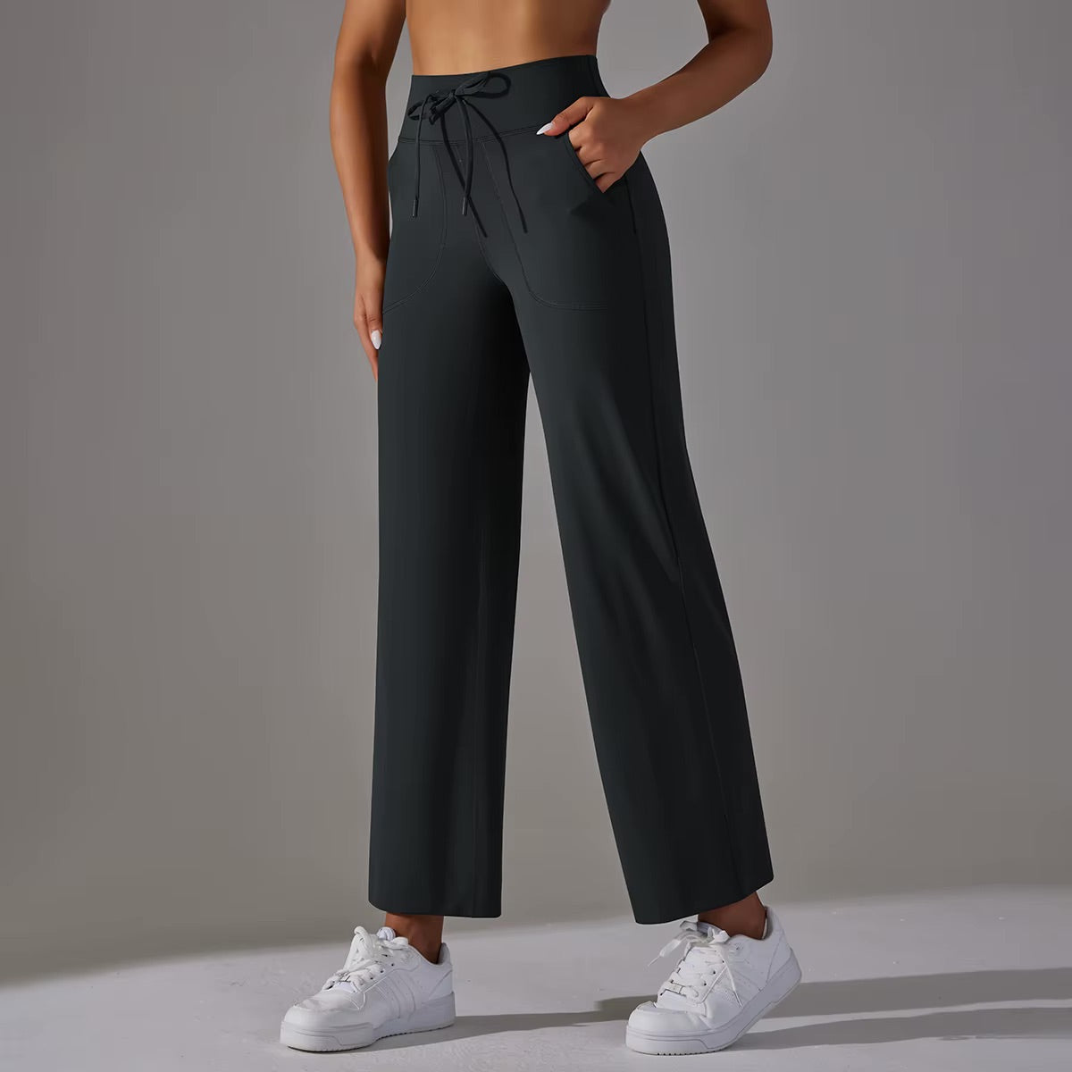Bequeme High-Waist-Hose | Schwarz