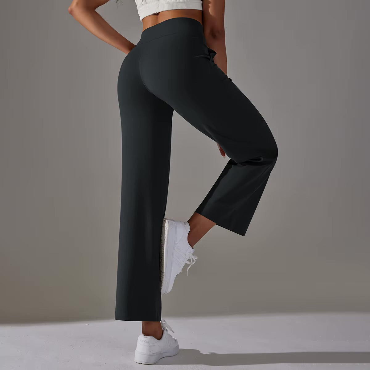 Bequeme High-Waist-Hose | Schwarz