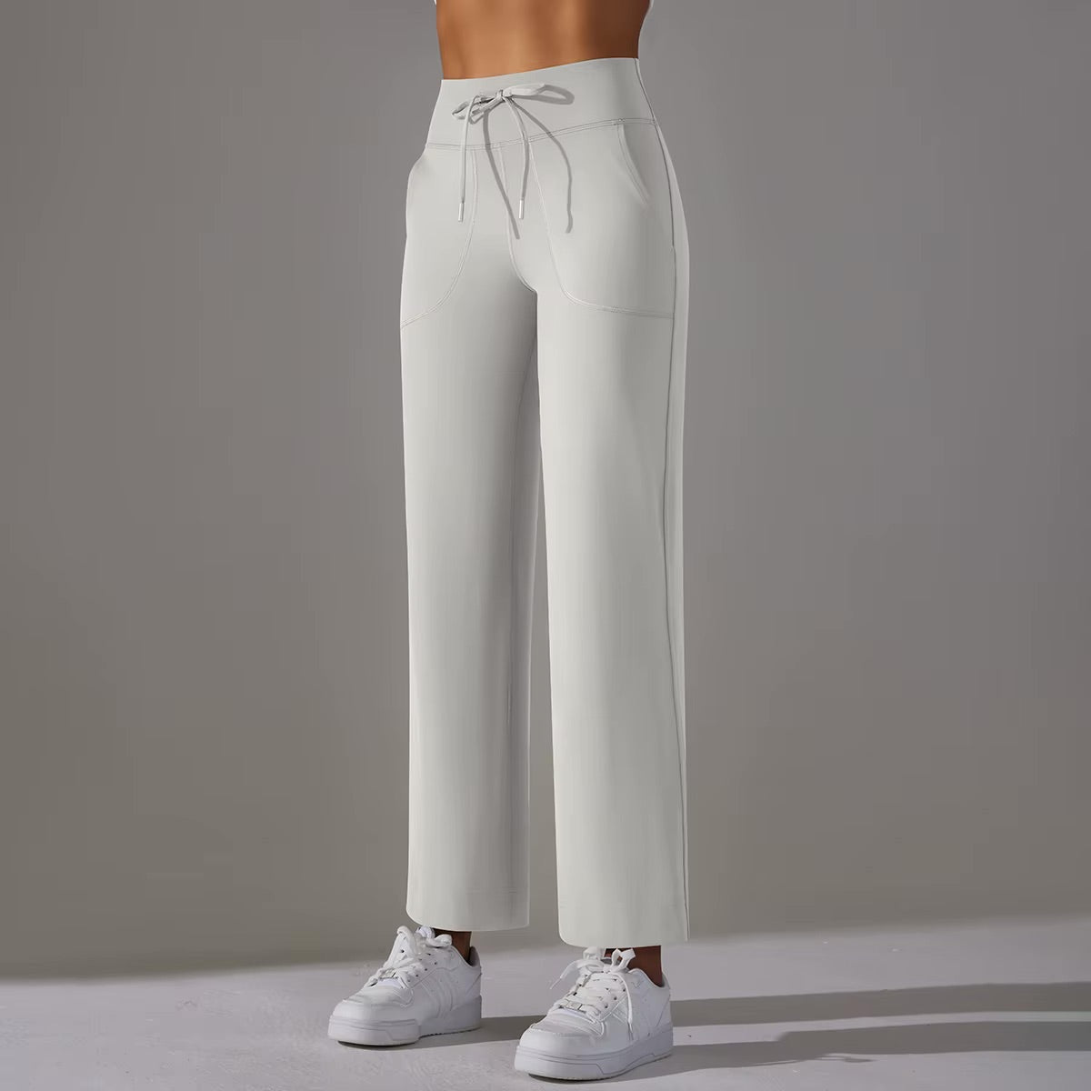 Bequeme High-Waist-Hose | Weiß