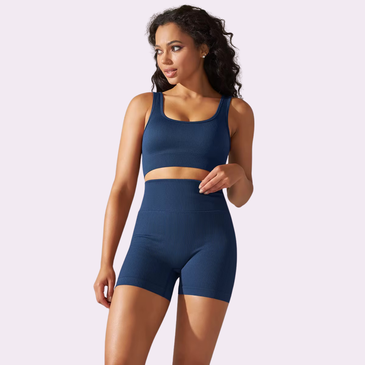 Kurzes Radsport-BH-Set | Blau