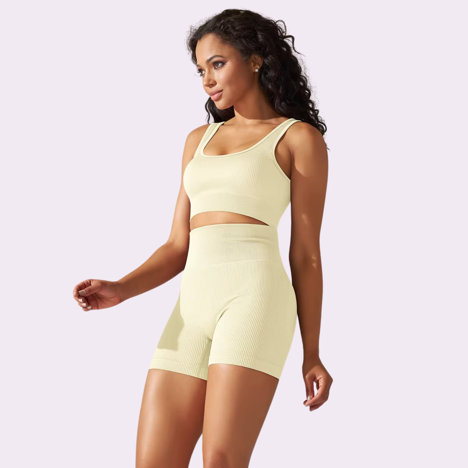 Kurzes Radsport-BH-Set | Gelb