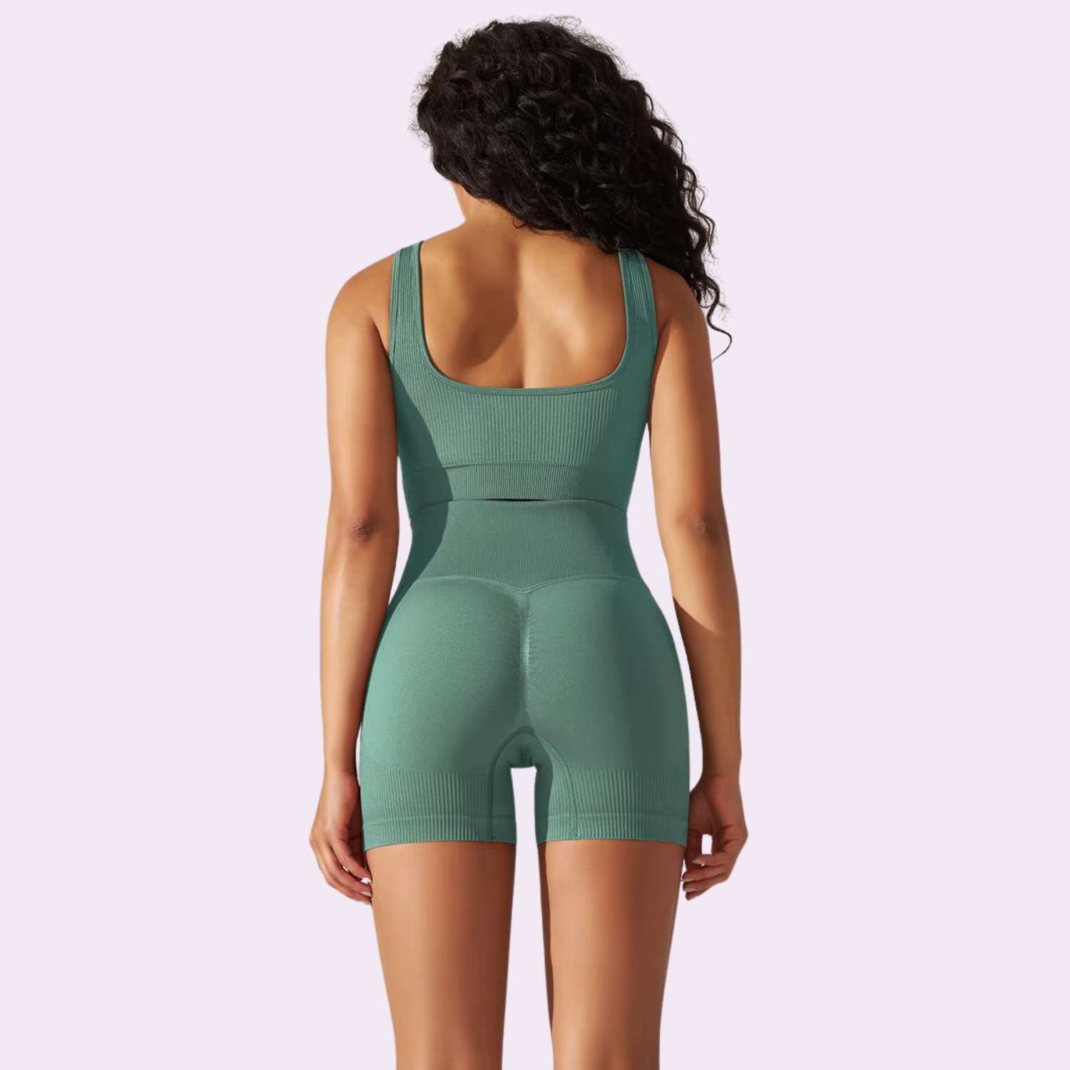 Kurzes Radsport-BH-Set | Smaragdgrün
