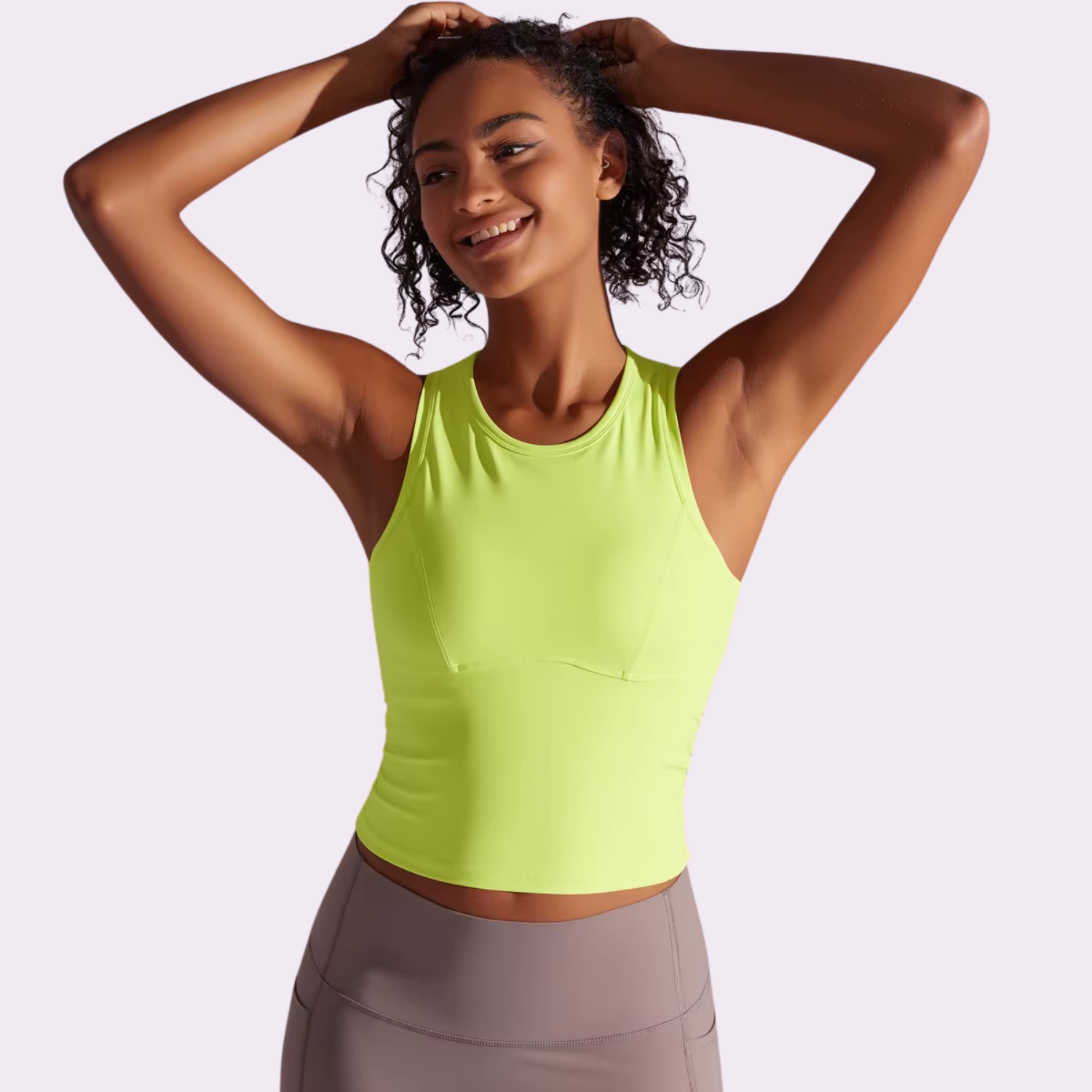Sporttop mit integriertem BH | Gelb