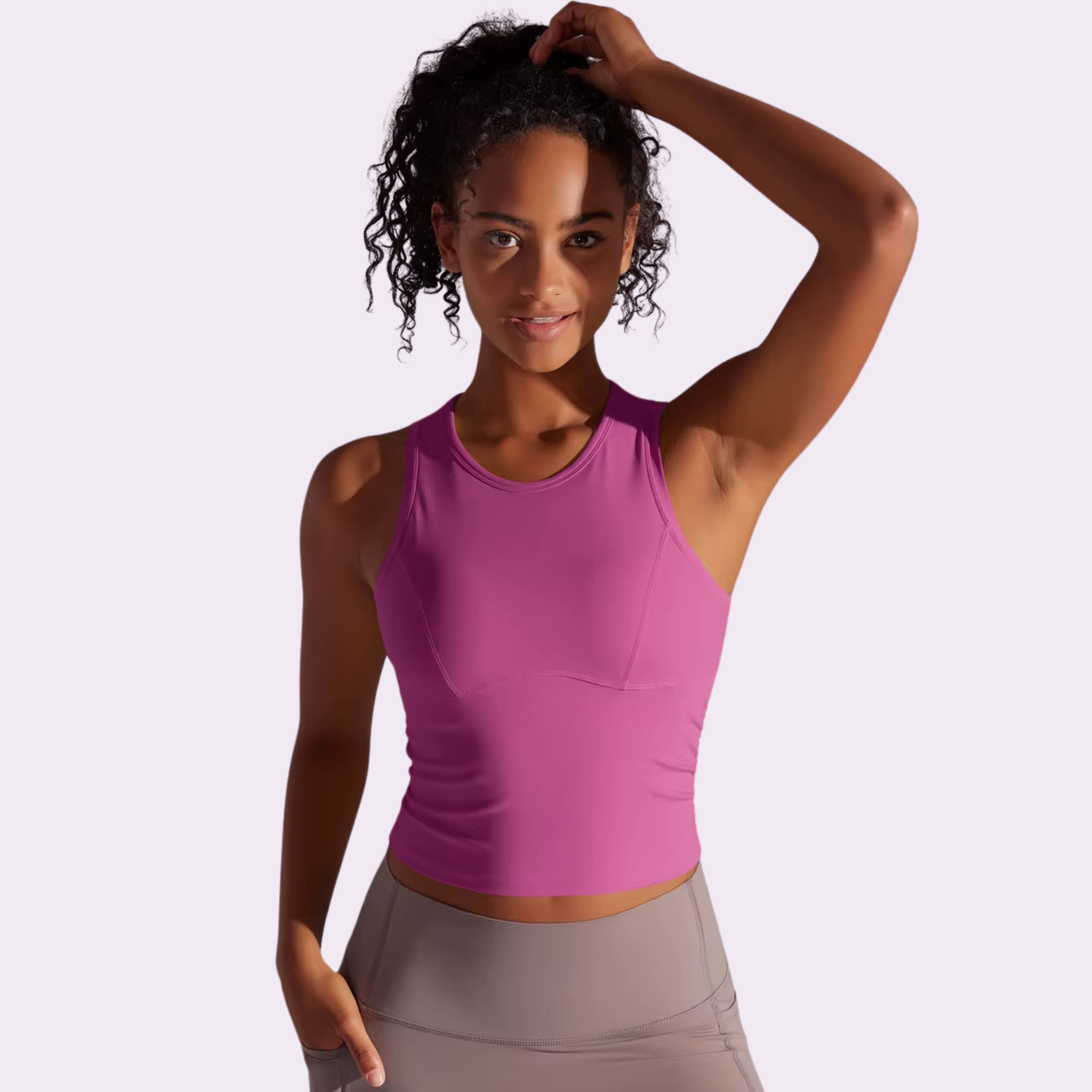 Sporttop mit integriertem BH | Rosa